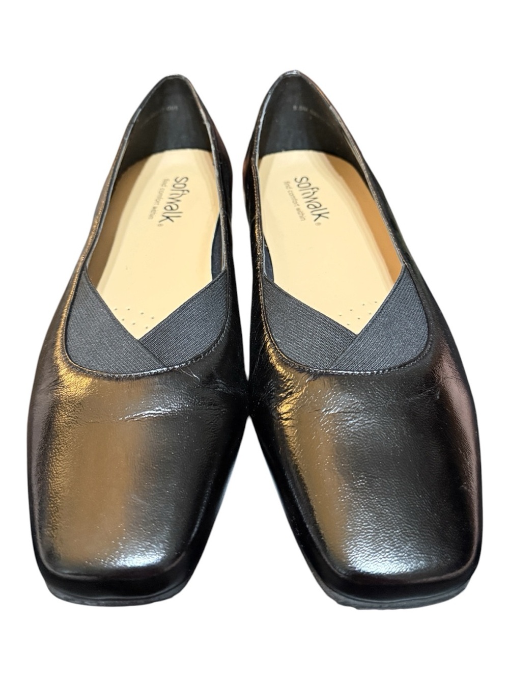 SoftWalk Viana Black Patent Leather Flats Women’s 9.5 M NIB